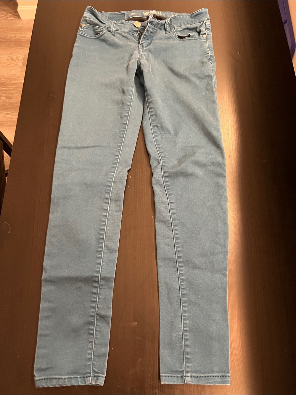 Celebrity Pink Light Teal Skinny Jeans
